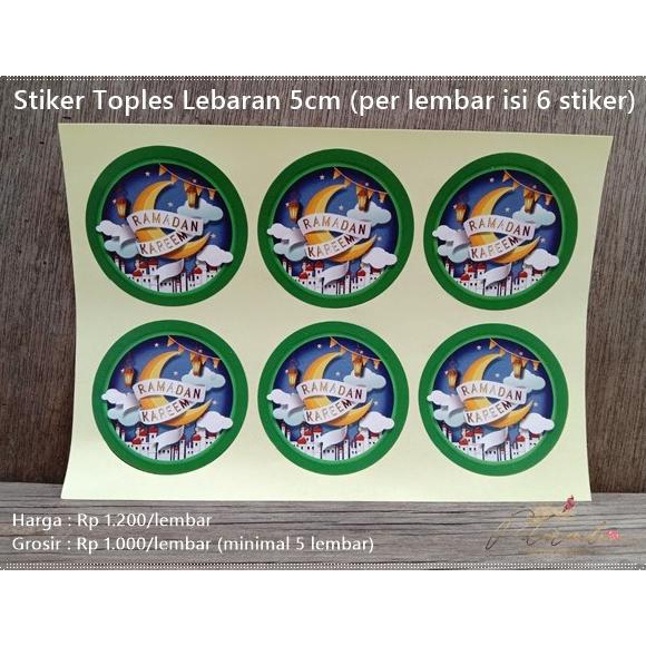 

ALB-217 : Stiker Toples Lebaran 5cm (per lembar isi 6 stiker) pitar33 Kualitas Baik