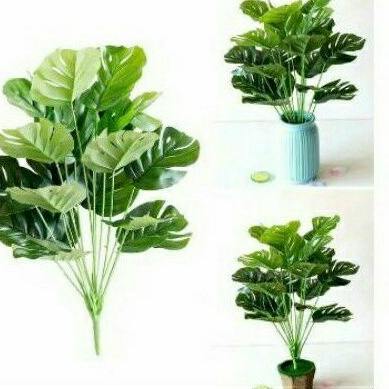 Daun monstera bunga plastik daun hias bunga artificial