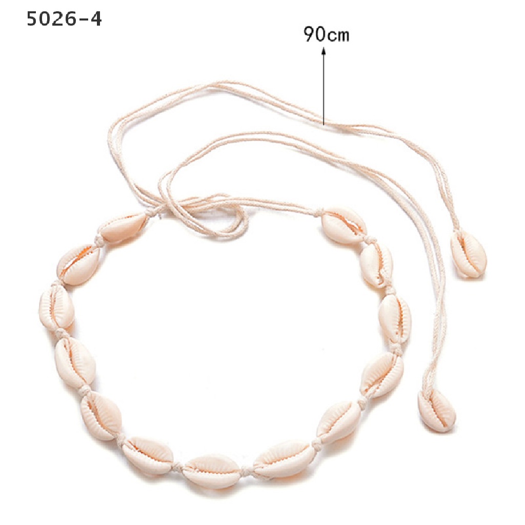 5026-4 Stylish Beach Bohemian Sea Shell Pendant Chain Choker Necklace Women Jewelry 5026-4