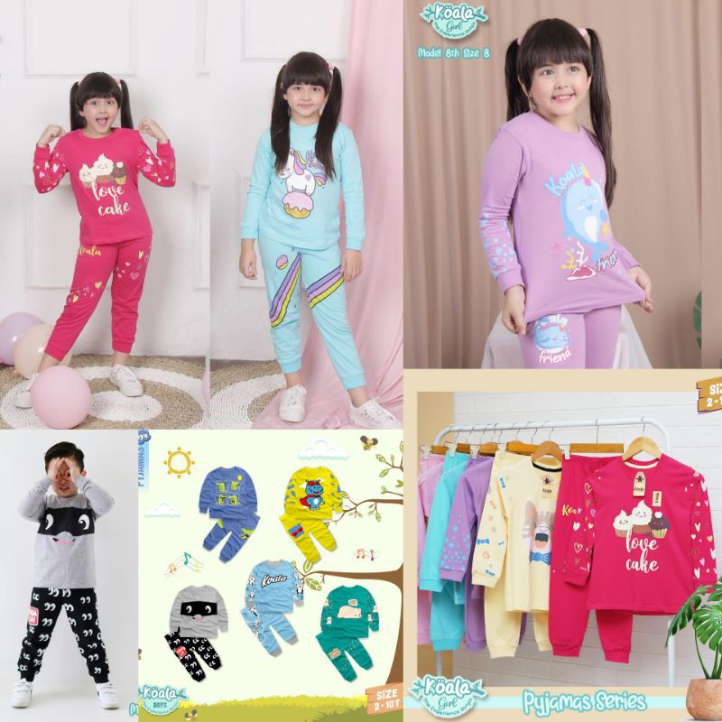 Baju Setelan Lengan Panjang Anak Laki-Laki dan Perempuan Brand Koala usia 1 tahun - 10 tahun