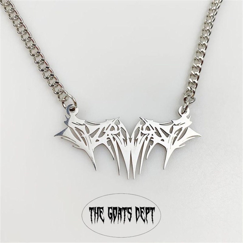 The Goats Dept - Graffiti Chain Necklace / tgd35 kalung abstrak pria wanita unisex model silver gaya