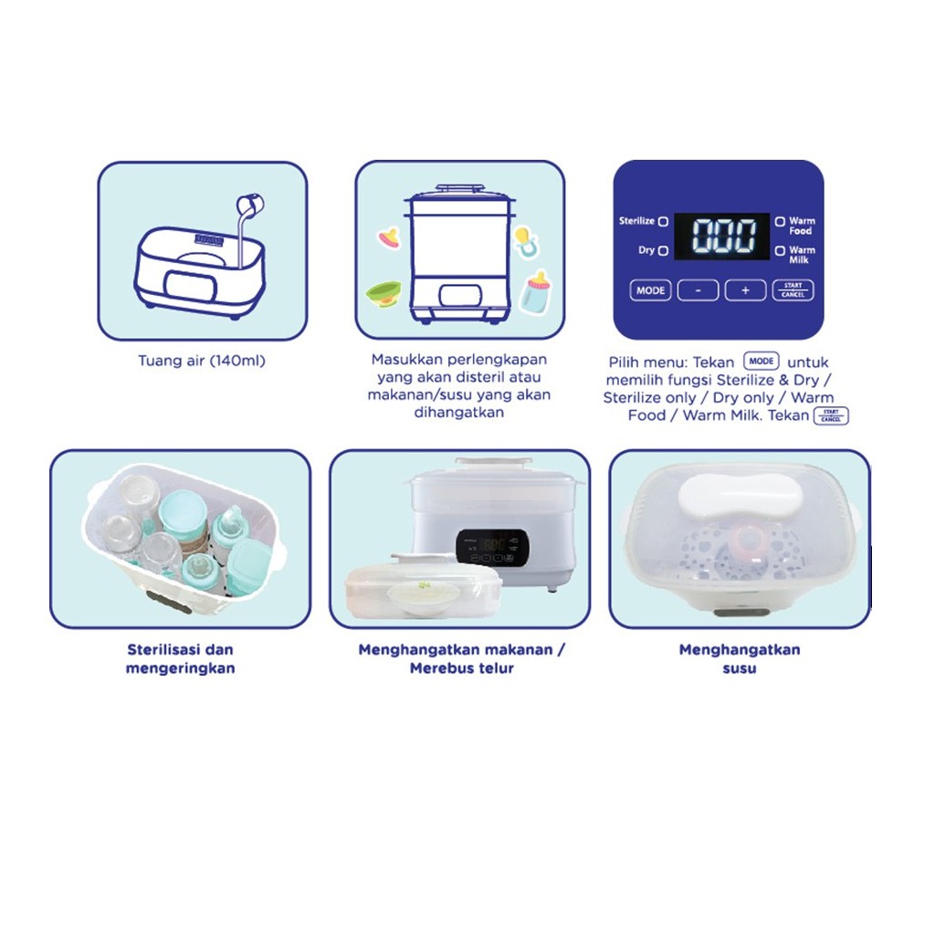 Baby Safe Digital Sterilizer &amp; Dryer / Steril &amp; Pengering STE01