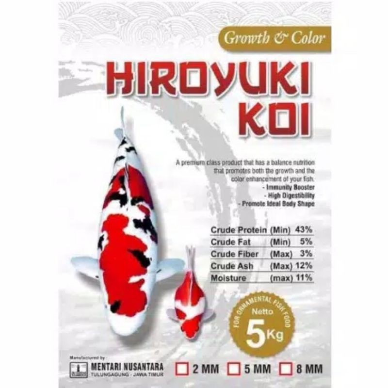 HIROYUKI KOI SUPER BULKY &amp; COLOR MAX / GROWTH &amp; COLOR Size M 2mm 250gr