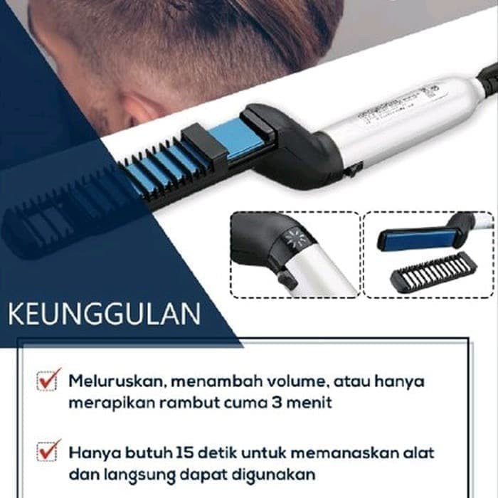 BAROKAH GAMIS GENUINE Quick Hair Style Satu Alat Untuk Meluruskan &amp; Menyisir Rambut