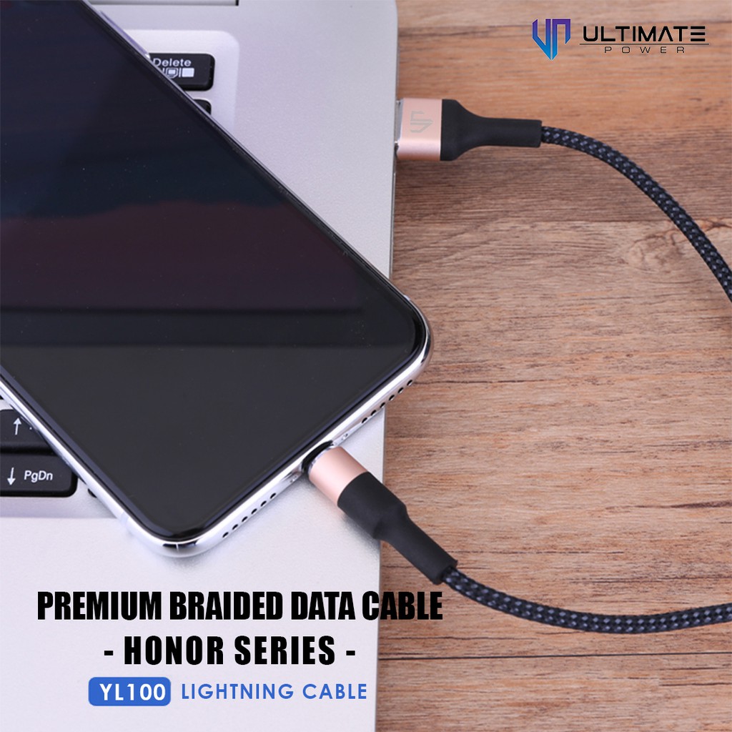 Data Cable Apple Lightning Ultimate Premium Braided Kabel Honor Series Lightning 1M Original100%