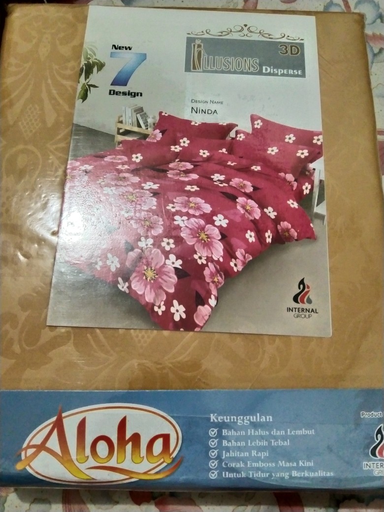 Sprei Aloha Lady Rose Size (180x200) King Size Polos Emboss Terlaris Dan Termurah Adem Dan Lembut