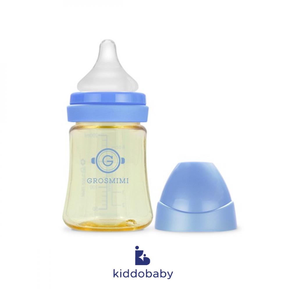 Grosmimi PPSU Feeding Bottle 200ml - Sky Blue