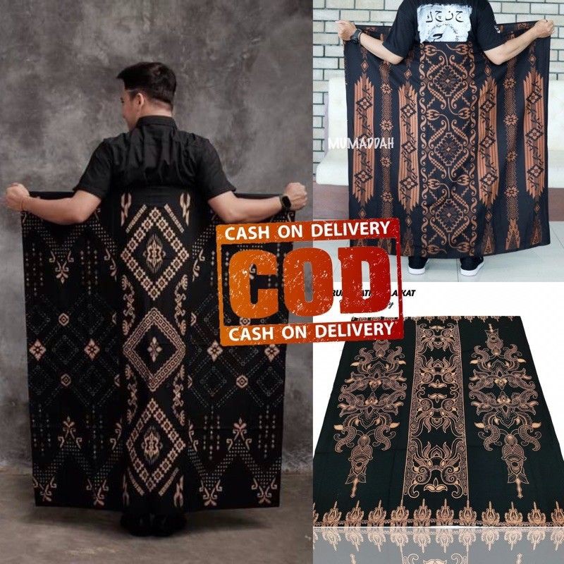 SARUNG WADIMOR Hitam Polos dan Putih Tumpal Kain Samping Sholat Santri Putra Dewasa Anak Laki Remaja Tanggung Pria Cowo Cowok SMP Jumbo Alat Solat Shalat Duduk Muslim Katun Tenun Warna Grosir Premium Motif Gajah Original Untuk Paket Hampers Peci