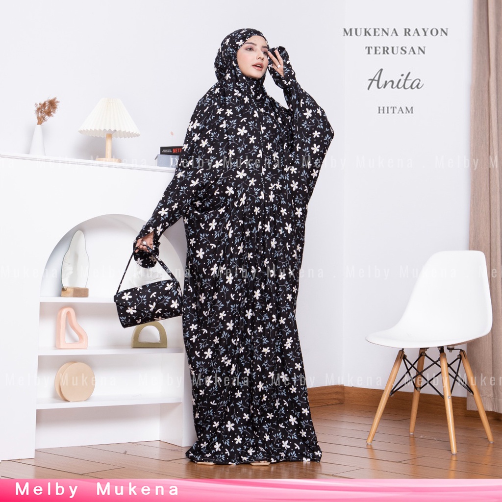 Mukena Dewasa Mukena Dewasa Rayon Terusan Traveling Anita(T2M4) BISA COD Mukenah Dewasa Jumbo IMPORT