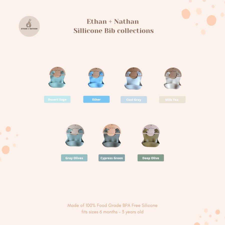 Ethan + Nathan - Silicone Baby Bib