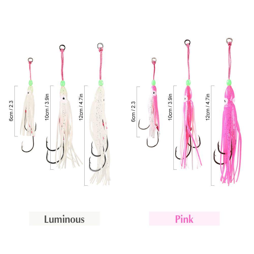 Suyo 2Pcs / Lot Umpan Pancing Bentuk Gurita Imitasi Portable Tahan Lama