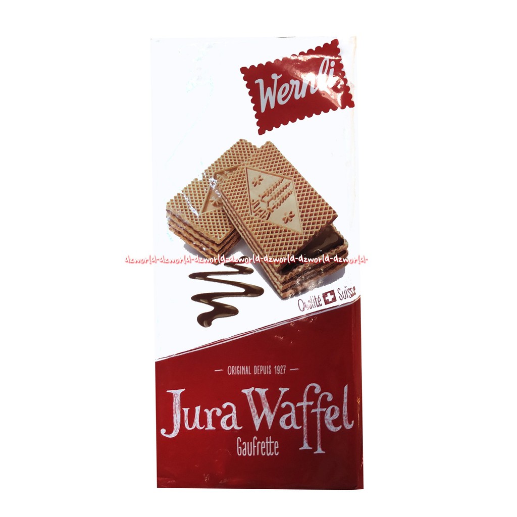 Wernli Jura Waffel Gaurette 250gr Wafel Coklat Swiss Biskuit Wafer Wenli