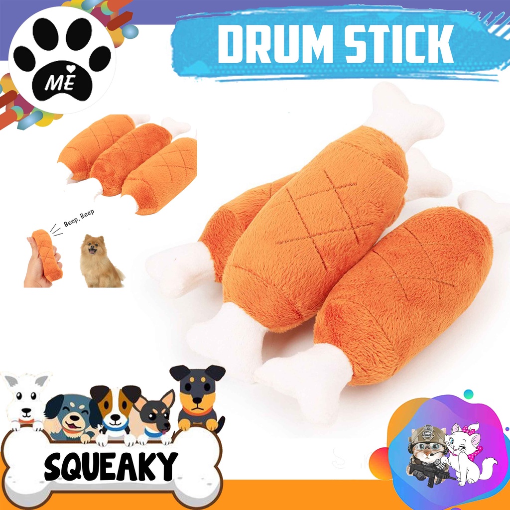 Mainan Gigit Bunyi &quot;DRUM STICK&quot; Dog Chew Squeaky Toys