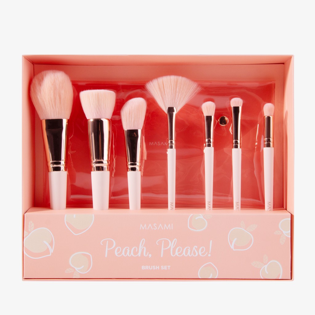 Masami Peach,Please! Brush Set (7 Pieces) Kuas Set Makeup