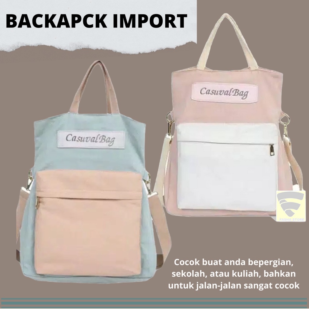 [BISA COD] Terbaru Casual Backapck Tas Ransel Backpack 2in1