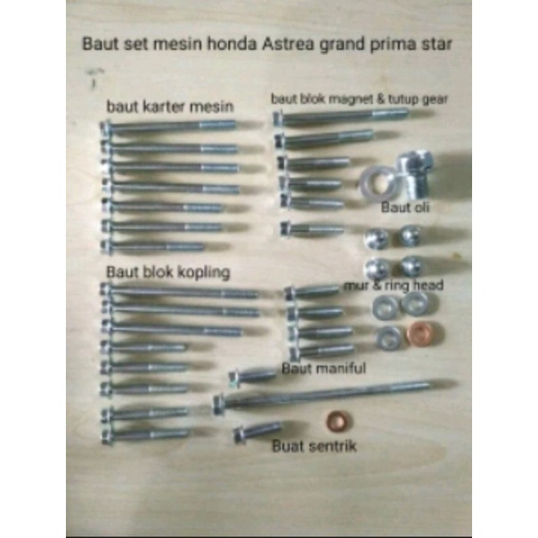 Baut mesin set honda astrea prima grand