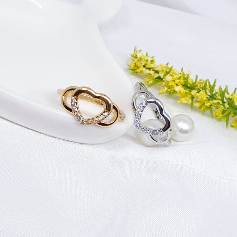Cincin love NEW fashion permata zircon ♡JC-3♡