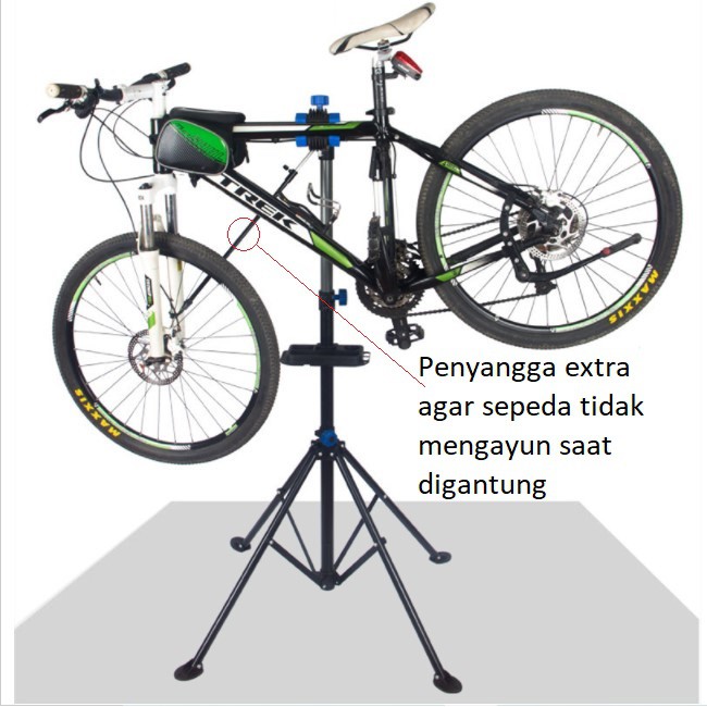 Bike Repair Stand Tripod gantung jepit frame seatpost service sepeda