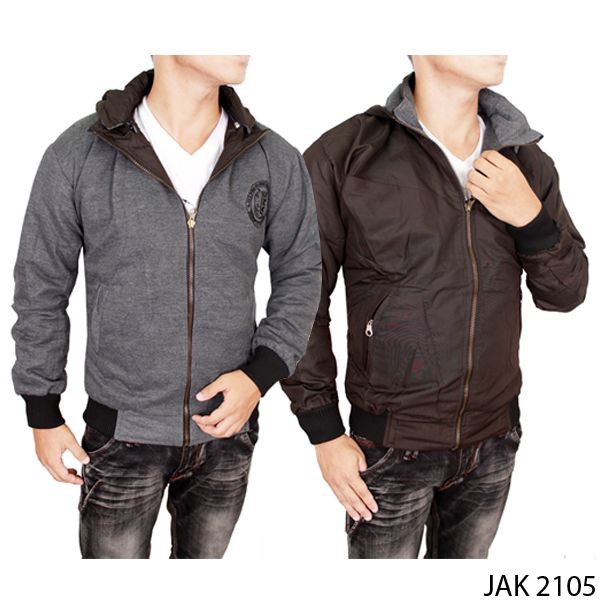 Jaket Parasut Keren Parasut Abu Tua – Coklat Tua – JAK 2105