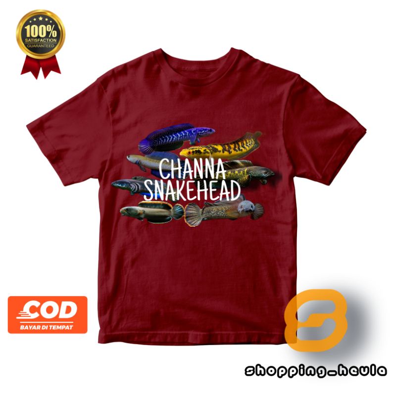 baju Channa kaos anak Channa Snakehead bahan cotton