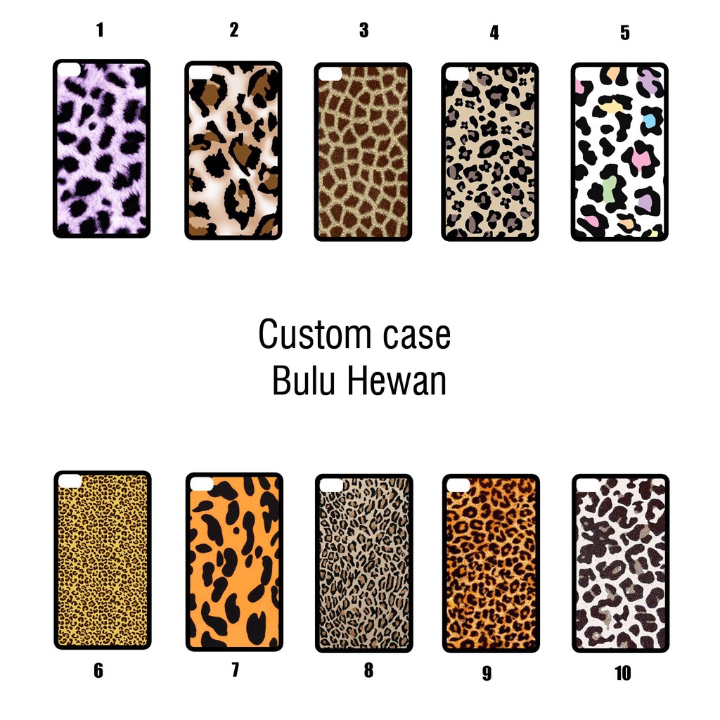 phey custom case bulu hewan oppo/xiaomi/vivo/samsung/iphone