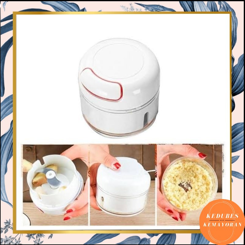 Blender Mini Food Chopper Processor Alat Bantu Pencacah Makanan Untuk Sauces Bawang Putih [KK]