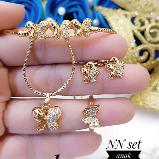 Xuping set perhiasan anak lapis emas 18k 2937j