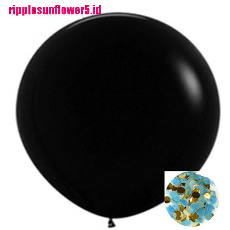 Balon Confetti Bahan Latex Warna Hitam Untuk Baby Shower