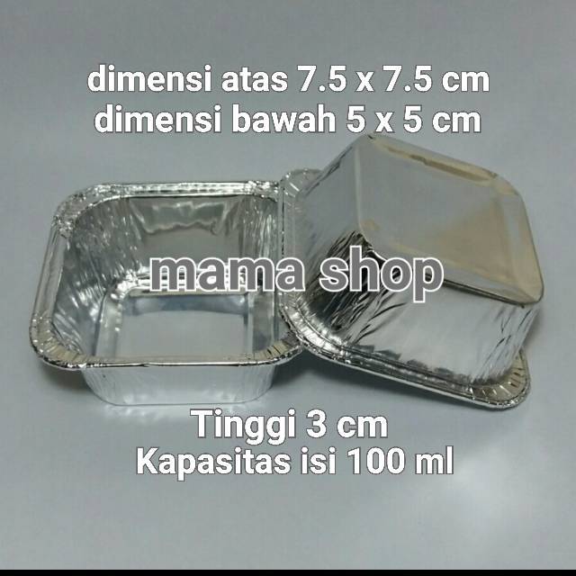 Cup Aluminium  Foil Kotak Kecil maupun Bulat Kecil untuk 