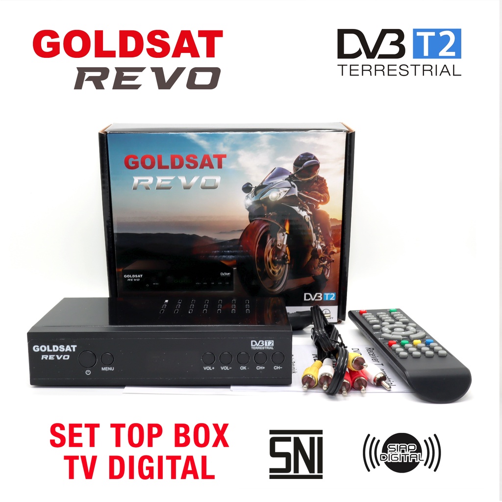 STB TV DIGITAL Set Top Box TV Digital Goldsat Revo DVB T2 / STB Receiver TV Digital tabung terbaik bergaransi android tv berkualitas R7G7