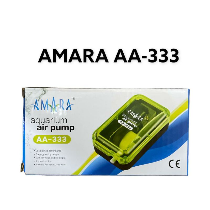 AMARA AA-333 AQUARIUM AIR PUMP AERATOR 1 LUBANG AA-333