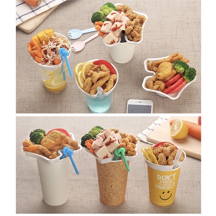 10pcs Tutup Gelas snack ala korea motif flower Cup Cover