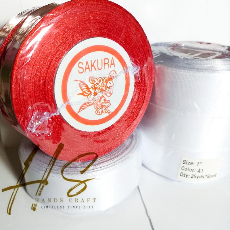 

pita satin 1 inch/ 2,5 cm/ 25 mm 25 yard /satin ribbon