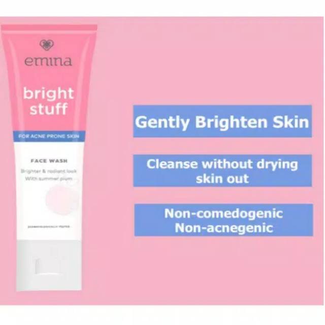 ❤️ MEMEY ❤️ EMINA Bright Stuff For Acne Prone Skin Face Wash 50ml - 100ml