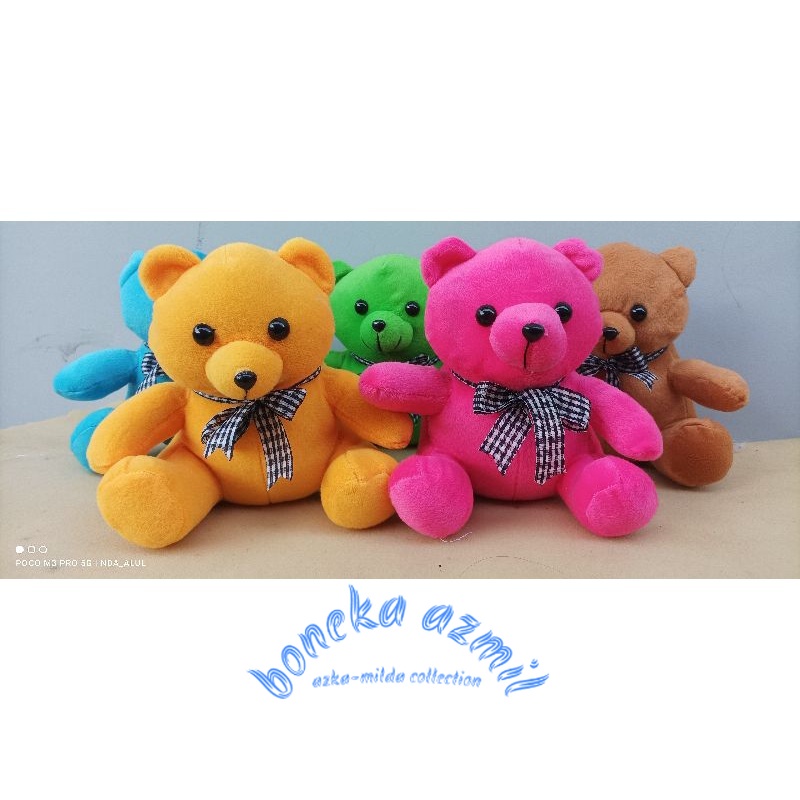 Boneka beruang warna warni size m