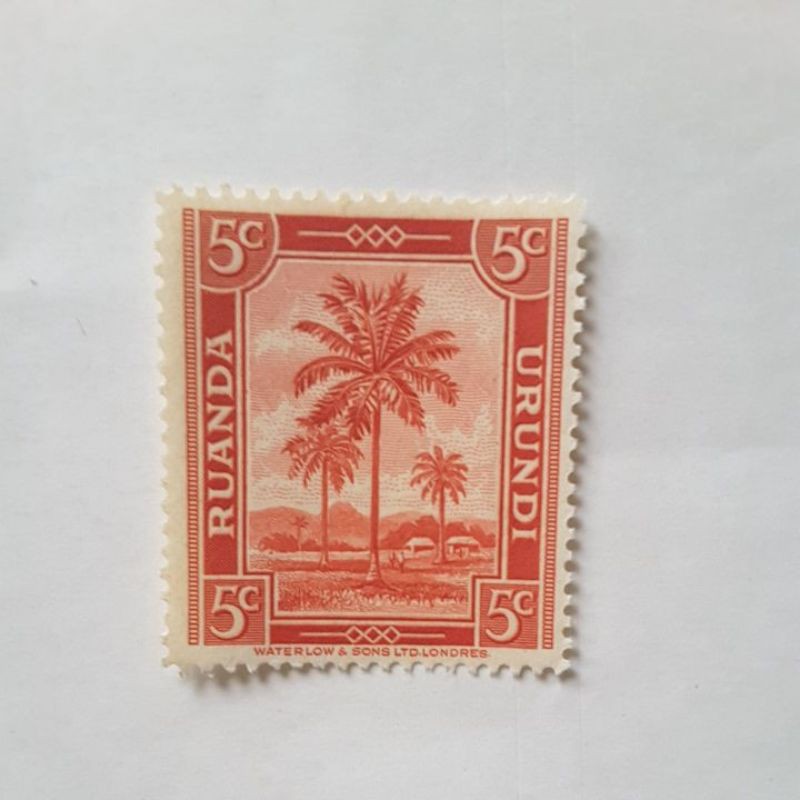 

Perangko Ruanda Urundi 1942 palm red 5c SG120 1 prangko