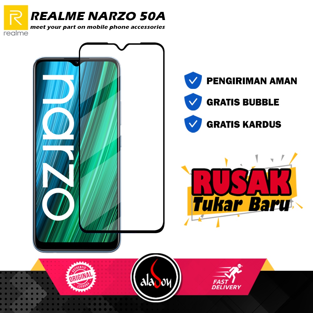 Tempered Glass Realme Narzo 50A Anti Gores Layar Screen Protector