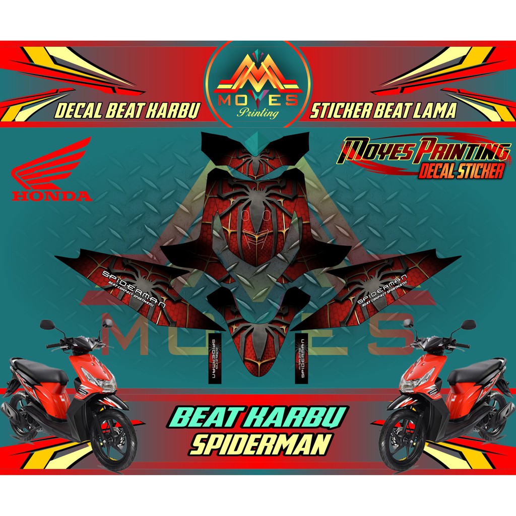 Decal Full Body Honda Beat Karbu Sticker Full Body Motor Beat