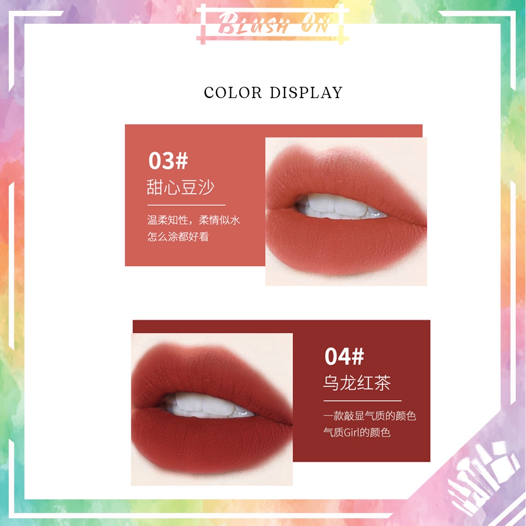 LAMEILA Lip Glaze Velvet Matte Lipstick Liquid Anti Air Lip Tint Lip Gloss Lip Cream Waterproof Lipstik 2028