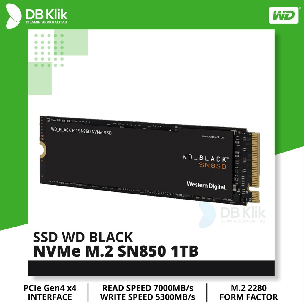 SSD WD Black SN850 1TB M.2 NVMe  PCIe Gen4 x4 - WD Black SN850 1TB