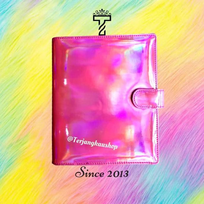 

READY BAYAR DITEMPAT Binder Hologram Tumblr Polos - Pink Kecil BERKUALITAS Kode 8