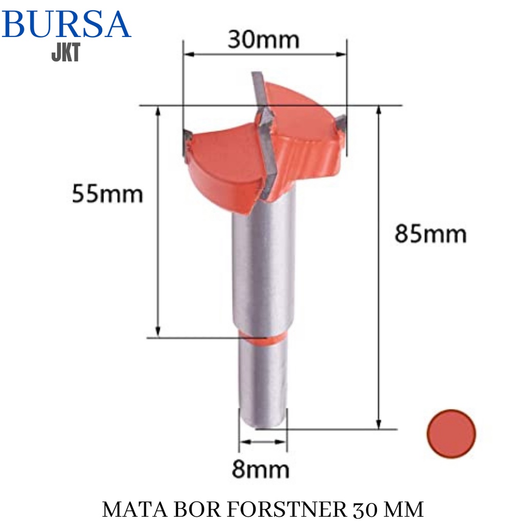 30 MM MATA BOR KAYU ENGSEL SENDOK MERAH FORSTNER BIT HOLE SAW