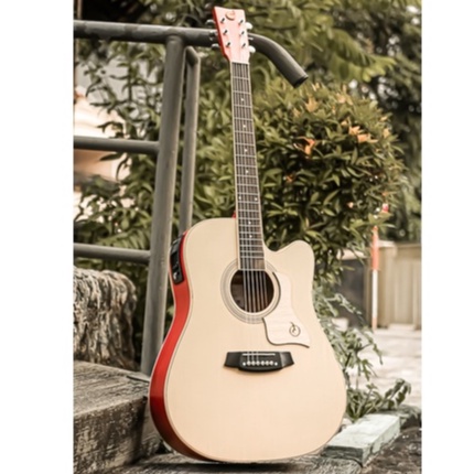 GITAR SEMI AKUSTIK MANDALIKA DTS-03 NATURAL DREADNOUGHT OPEN PORE