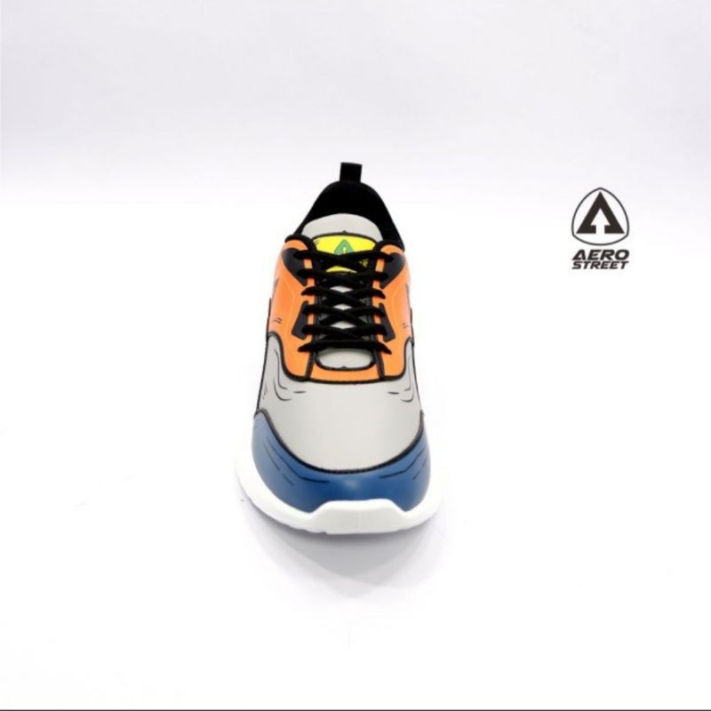 AEROSTREET TIGER 2D HIJAU ORANGE (LIMITED EDITION) - SEPATU SNEAKERS PRIA - UKURAN 42