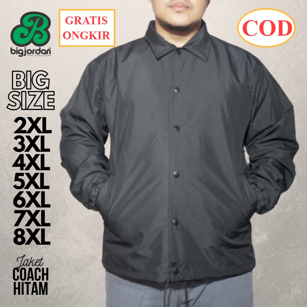 PAPMART - jaket coach big size XXXXXL XXXXL XXXL XXL jaket army jumbo 5XL 6XL 7XL 8XL 3XL 4XL