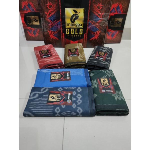 sarung mangga gold motif kembang bahan katun