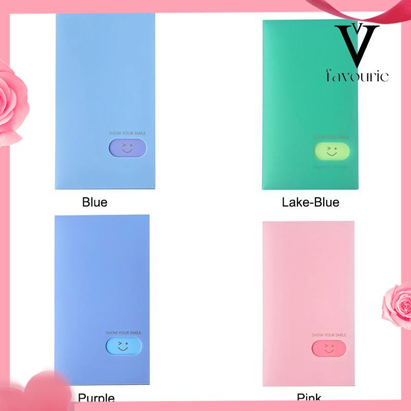 [COD]120 Posisi Kartu Wajah Tersenyum Pemegang Kartu Nama PP Card Case Kapasitas Besar-FA