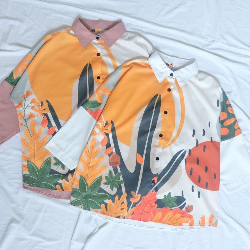 KEMEJA WANITA | KEMEJA TOYOBO PRINT | SHIRT TOYOBO PREMIUM
