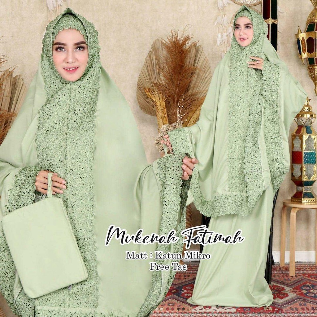 Mukena Dewasa Fatimah Jumbo Model Terbaru Full Bordir Mewah (BISA COD SELURUH INDONESIA)