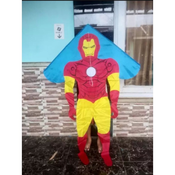 LAYANGAN IRONMAN / LAYANGAN HIAS IRONMAN / LAYANGAN KAIN IRONMAN JUMBO